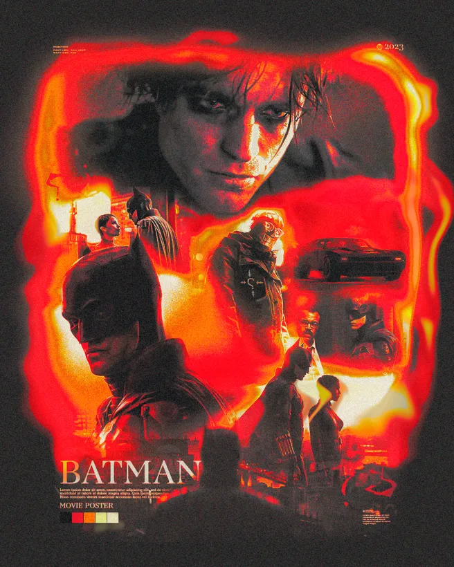 Batman Photoshop poster template preview