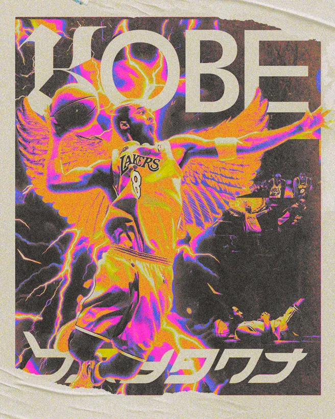 Kobe Photoshop poster template preview