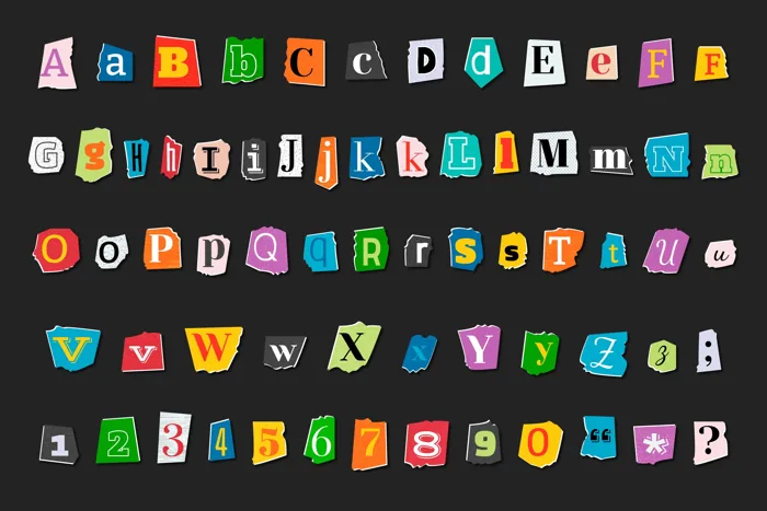 Collage Fonts asset category from the Design Boost Pack