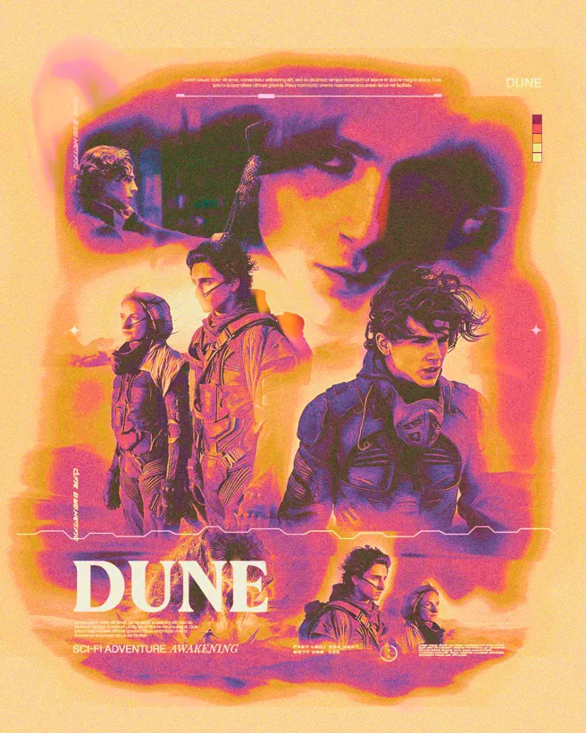 Dune Photoshop poster template preview